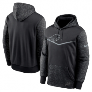 NFL Buffalo Bills Black Reflective Therma Hoodie NFL Buffalo Bills Black Reflective Therma Hoodie