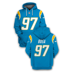NFL Chargers 97 Joey Bosa Light Blue 2021 Stitched New Hoodie NFL Chargers 97 Joey Bosa Light Blue 2021 Stitched New Hoodie