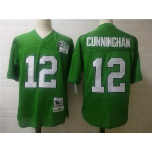NFL Eagles 12 Randall Cunningham Green Throwback jersey