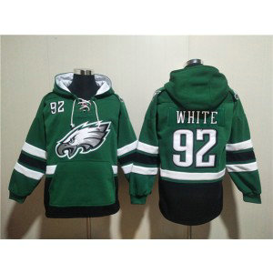 NFL Eagles 92 Reggie White Green Ageless Must-Have Lace-Up Pullover Hoodie NFL Eagles 92 Reggie White Green Ageless Must-Have Lace-Up Pullover Hoodie