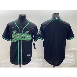 NFL Eagles Blank Black Baseball Vapor Limited Men Jersey