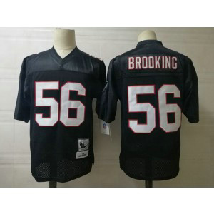 NFL Falcons 56 Keith Brooking Black Throwback Men Jersey