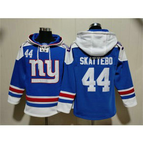 NFL Giants 44 Cam Skattebo Blue Ageless Must-Have Lace-Up Pullover Hoodie NFL Giants 44 Cam Skattebo Blue Ageless Must-Have Lace-Up Pullover Hoodie
