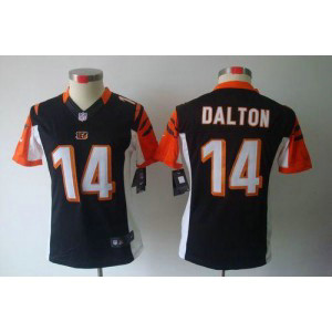 NFL Nike Bengals 14 Andy Dalton Black Women's Limited Jersey NFL Nike Bengals 14 Andy Dalton Black Women's Limited Jersey