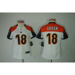 NFL Nike Bengals 18 A.J. Green White Women's Limited Jersey NFL Nike Bengals 18 A.J. Green White Women's Limited Jersey