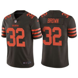 NFL Nike Browns 32 Jim Brown Brown Color Rush Men Limited Jersey