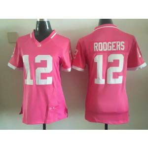 NFL Nike Green Bay Packers 12 Aaron Rodgers Pink Women Jersey NFL Nike Green Bay Packers 12 Aaron Rodgers Pink Women Jersey