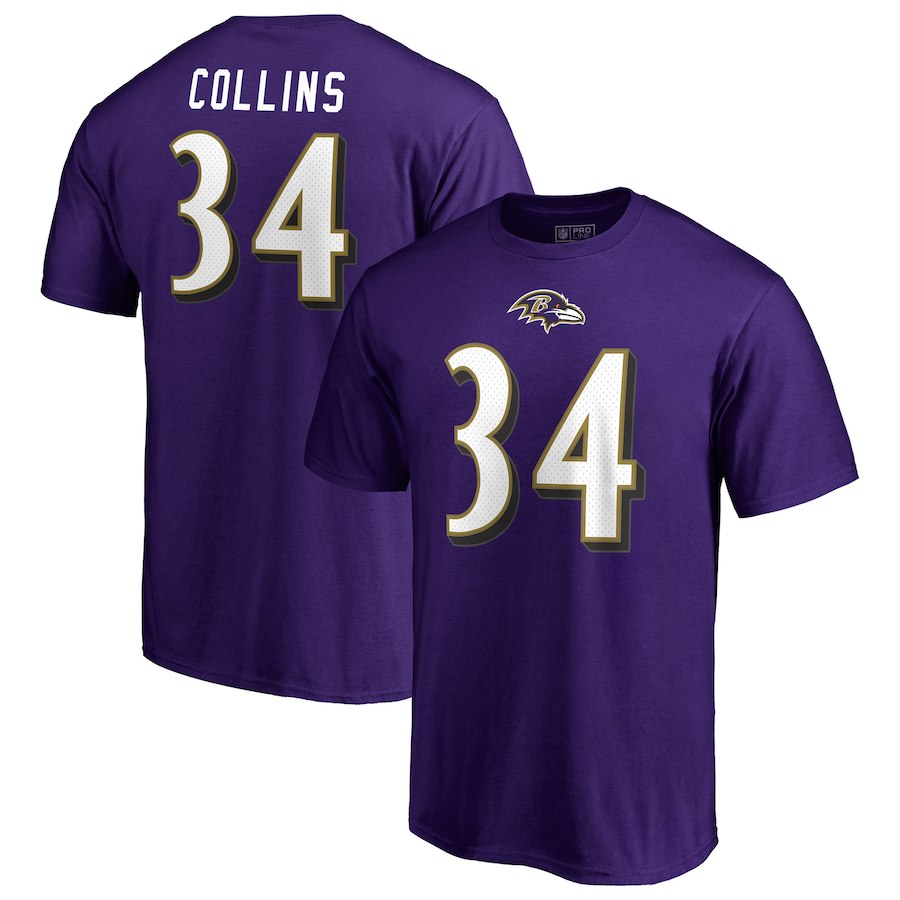 NFL Ravens T-Shirt #34 collins purple NFL Ravens T-Shirt #34 collins purple