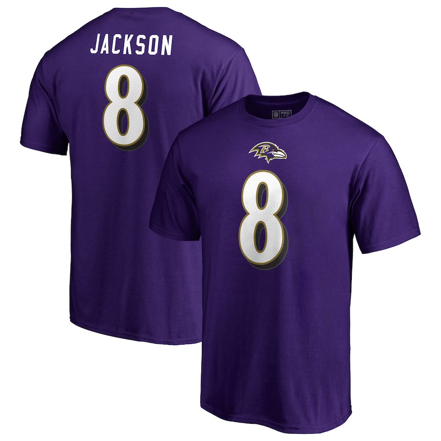 NFL Ravens T-Shirt #8 jackson purple NFL Ravens T-Shirt #8 jackson purple
