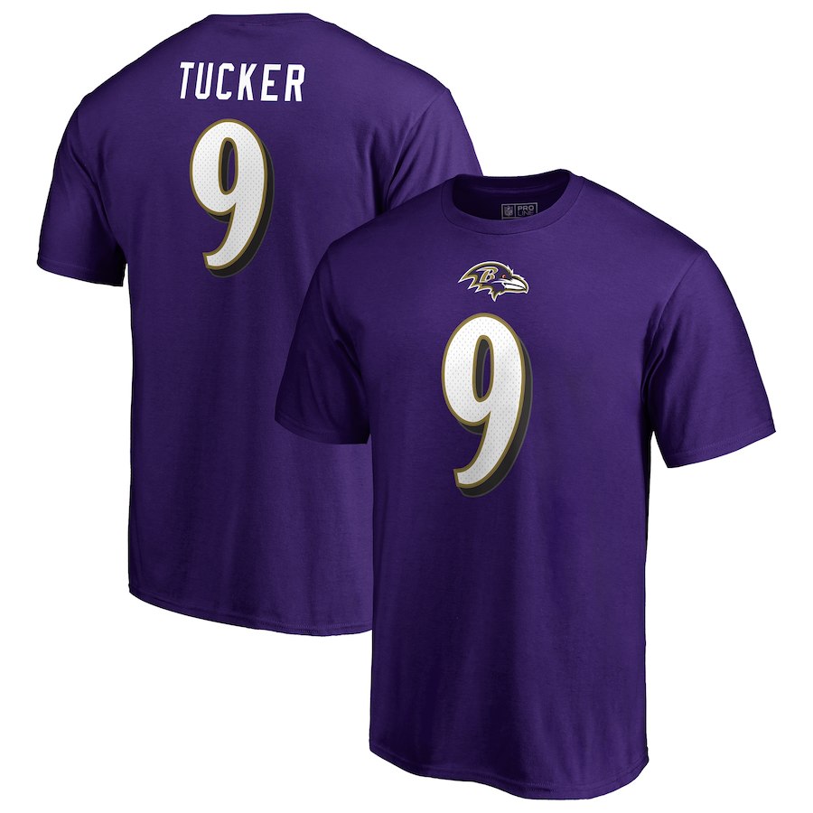 NFL Ravens T-Shirt #9 tucker purple NFL Ravens T-Shirt #9 tucker purple