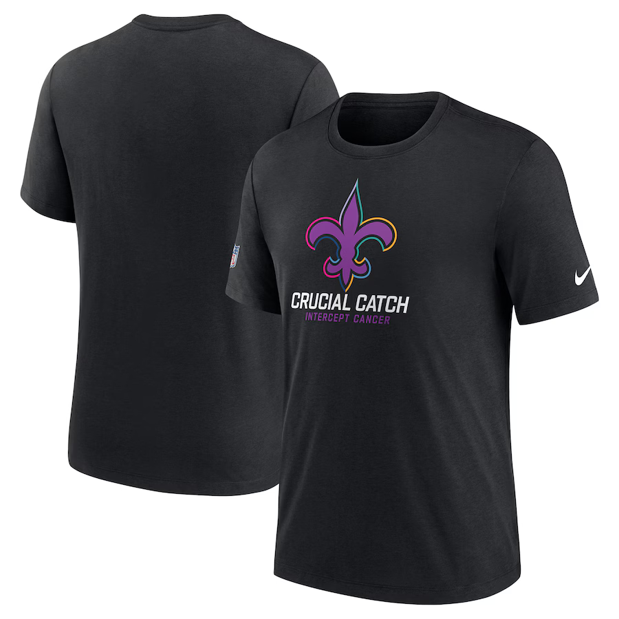 NFL Saints Charcoal 2024 Crucial Catch Performance T-Shirt NFL Saints Charcoal 2024 Crucial Catch Performance T-Shirt