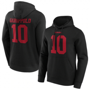 NFL San Francisco 49ers 10 Jimmy Garoppolo Black Hoodie