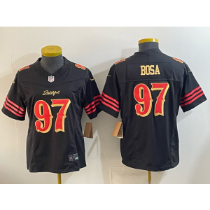 NFL San Francisco 49ers 97 Bosa Black Gold Rivalries F.U.S.E. Vapor Limited Youth Jersey NFL San Francisco 49ers 97 Bosa Black Gold Rivalries F.U.S.E. Vapor Limited Youth Jersey