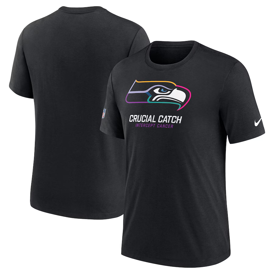 NFL Seahawks Charcoal 2024 Crucial Catch Performance T-Shirt NFL Seahawks Charcoal 2024 Crucial Catch Performance T-Shirt
