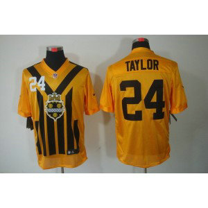 NFL Steelers 24 Taylor Yellow Throwback Men Jersey NFL Steelers 24 Taylor Yellow Throwback Men Jersey