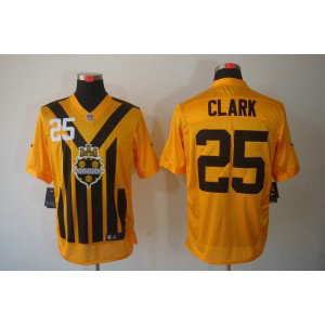 NFL Steelers 25 Clark Yellow Throwback Men Jersey NFL Steelers 25 Clark Yellow Throwback Men Jersey