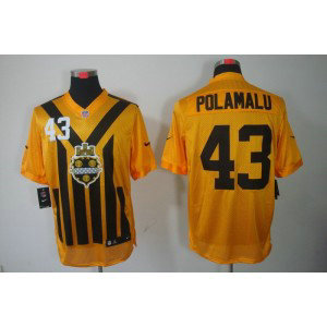 NFL Steelers 43 Troy Polamalu Yellow Throwback Men Jersey NFL Steelers 43 Troy Polamalu Yellow Throwback Men Jersey
