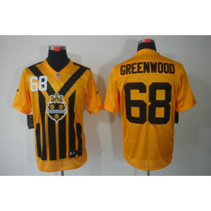 NFL Steelers 68 Greenwood Yellow Throwback Men Jersey NFL Steelers 68 Greenwood Yellow Throwback Men Jersey
