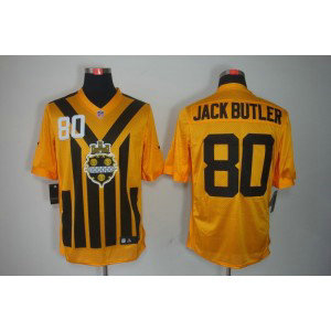 NFL Steelers 80 Jack Butler Yellow Throwback Men Jersey NFL Steelers 80 Jack Butler Yellow Throwback Men Jersey