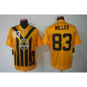 NFL Steelers 83 Miller Yellow Throwback Men Jersey NFL Steelers 83 Miller Yellow Throwback Men Jersey