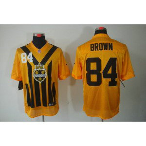 NFL Steelers 84 Brown Yellow Throwback Men Jersey NFL Steelers 84 Brown Yellow Throwback Men Jersey