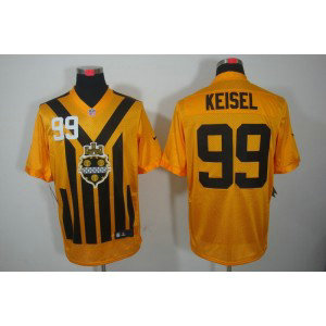 NFL Steelers 99 Brett Keisel Yellow Throwback Men Jersey NFL Steelers 99 Brett Keisel Yellow Throwback Men Jersey