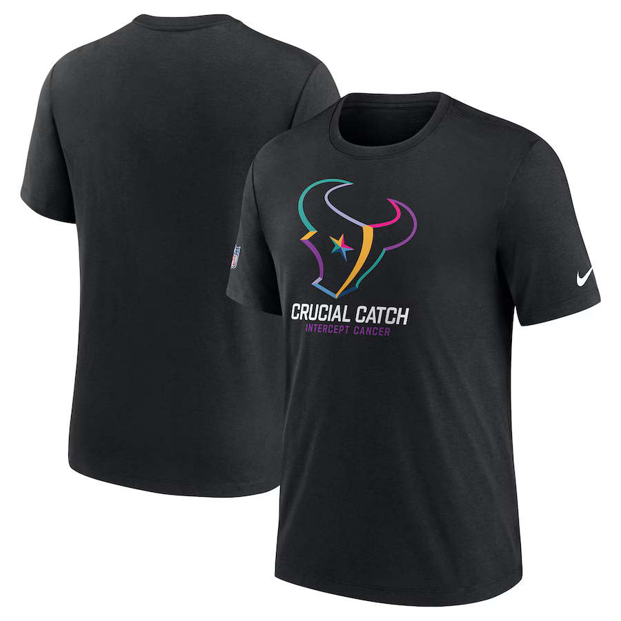 NFL Texans Charcoal 2024 Crucial Catch Performance T-Shirt NFL Texans Charcoal 2024 Crucial Catch Performance T-Shirt