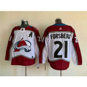 NHL Avalanche 21 Peter Forsberg White Adidas Men Jersey NHL Avalanche 21 Peter Forsberg White Adidas Men Jersey