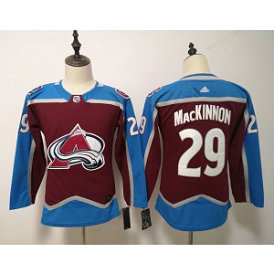 NHL Avalanche 29 Nathan MacKinnon Burgundy Adidas Youth Jersey