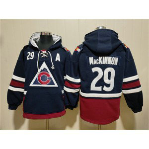 NHL Avalanche 29 Nathan MacKinnon Navy All Stitched Sweatshirt Hoodie NHL Avalanche 29 Nathan MacKinnon Navy All Stitched Sweatshirt Hoodie