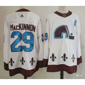 NHL Avalanche 29 Nathan MacKinnon White 2020 New Adidas Men Jersey NHL Avalanche 29 Nathan MacKinnon White 2020 New Adidas Men Jersey