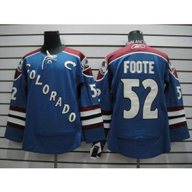 NHL Avalanche 52 Adam Foote Stastny Blue Third Men Jersey
