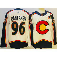 NHL Avalanche 96 Mikko Rantanen White 2022-23 Reverse Retro Adidas Men Jersey NHL Avalanche 96 Mikko Rantanen White 2022-23 Reverse Retro Adidas Men Jersey