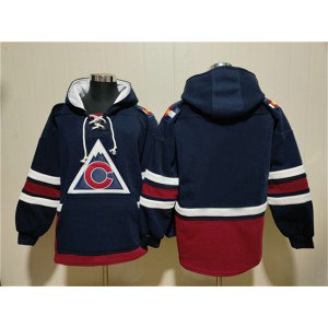 NHL Avalanche Blank Navy All Stitched Sweatshirt Hoodie NHL Avalanche Blank Navy All Stitched Sweatshirt Hoodie