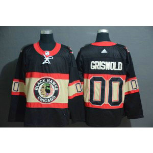 NHL Blackhawks 00 Clark Griswold Premier Black New Third Adidas Men Jersey NHL Blackhawks 00 Clark Griswold Premier Black New Third Adidas Men Jersey