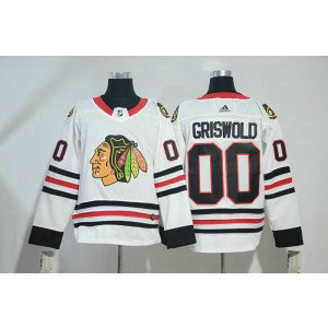 NHL Blackhawks 00 Clark Griswold White Adidas Men Jersey NHL Blackhawks 00 Clark Griswold White Adidas Men Jersey
