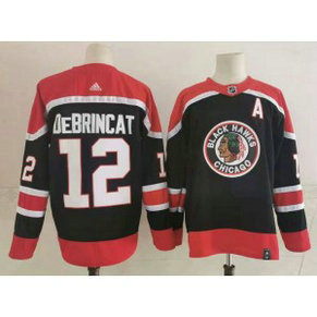 NHL Blackhawks 12 Alex DeBrincat Black Adidas Men Jersey NHL Blackhawks 12 Alex DeBrincat Black Adidas Men Jersey