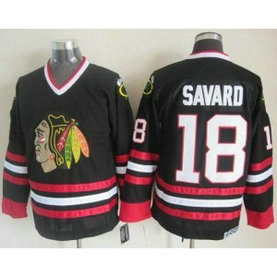 NHL Blackhawks 18 Denis Savard Black CCM Throwback Men Jersey NHL Blackhawks 18 Denis Savard Black CCM Throwback Men Jersey