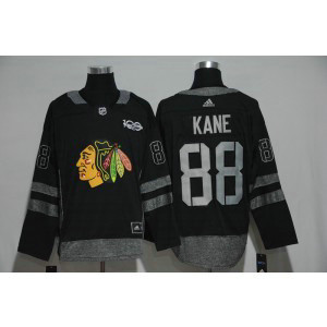 NHL Blackhawks 88 Patrick Kane 100th Anniversary Black Adidas Men Jersey NHL Blackhawks 88 Patrick Kane 100th Anniversary Black Adidas Men Jersey