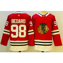 NHL Blackhawks 98 Connor Bedard Red Adidas Men Jersey NHL Blackhawks 98 Connor Bedard Red Adidas Men Jersey