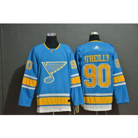 NHL Blues 90 Ryan O'Reilly Light Blue Adidas Men Jersey NHL Blues 90 Ryan O'Reilly Light Blue Adidas Men Jersey