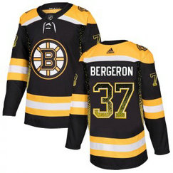 NHL Bruins 37 Patrice Bergeron Black Drift Fashion Adidas Men Jersey NHL Bruins 37 Patrice Bergeron Black Drift Fashion Adidas Men Jersey