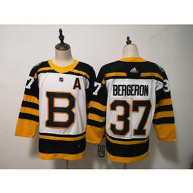 NHL Bruins 37 Patrice Bergeron White 2019 Winter Classic Adidas Men Jersey