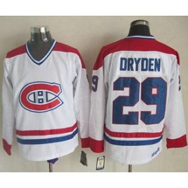 NHL Canadiens 29 Ken Dryden White CH-CCM Throwback Men Jersey NHL Canadiens 29 Ken Dryden White CH-CCM Throwback Men Jersey
