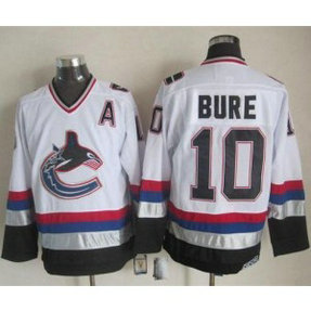 NHL Canucks 10 Pavel Bure White CCM Throwback Men Jersey NHL Canucks 10 Pavel Bure White CCM Throwback Men Jersey