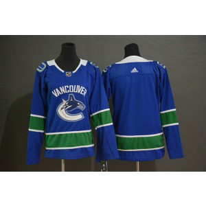 NHL Canucks Blank Blue Adidas Women Jersey