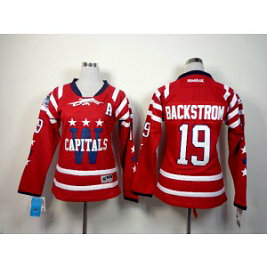 NHL Capitals 19 Backstrom Red Women Jersey NHL Capitals 19 Backstrom Red Women Jersey