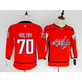 NHL Capitals 70 Braden Holtby Red Adidas Youth Jersey