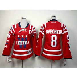 NHL Capitals 8 Ovechkin Red Women Jersey NHL Capitals 8 Ovechkin Red Women Jersey