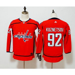 NHL Capitals 92 Evgeny Kuznetsov Adidas Red Women Jersey